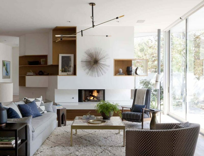 living modern cu pereti albi